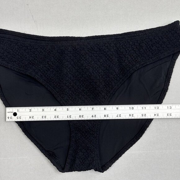 Mindy X Andie Women's L The Bikini Swim Bottom Textured Black NWT - Picture 7 of 16